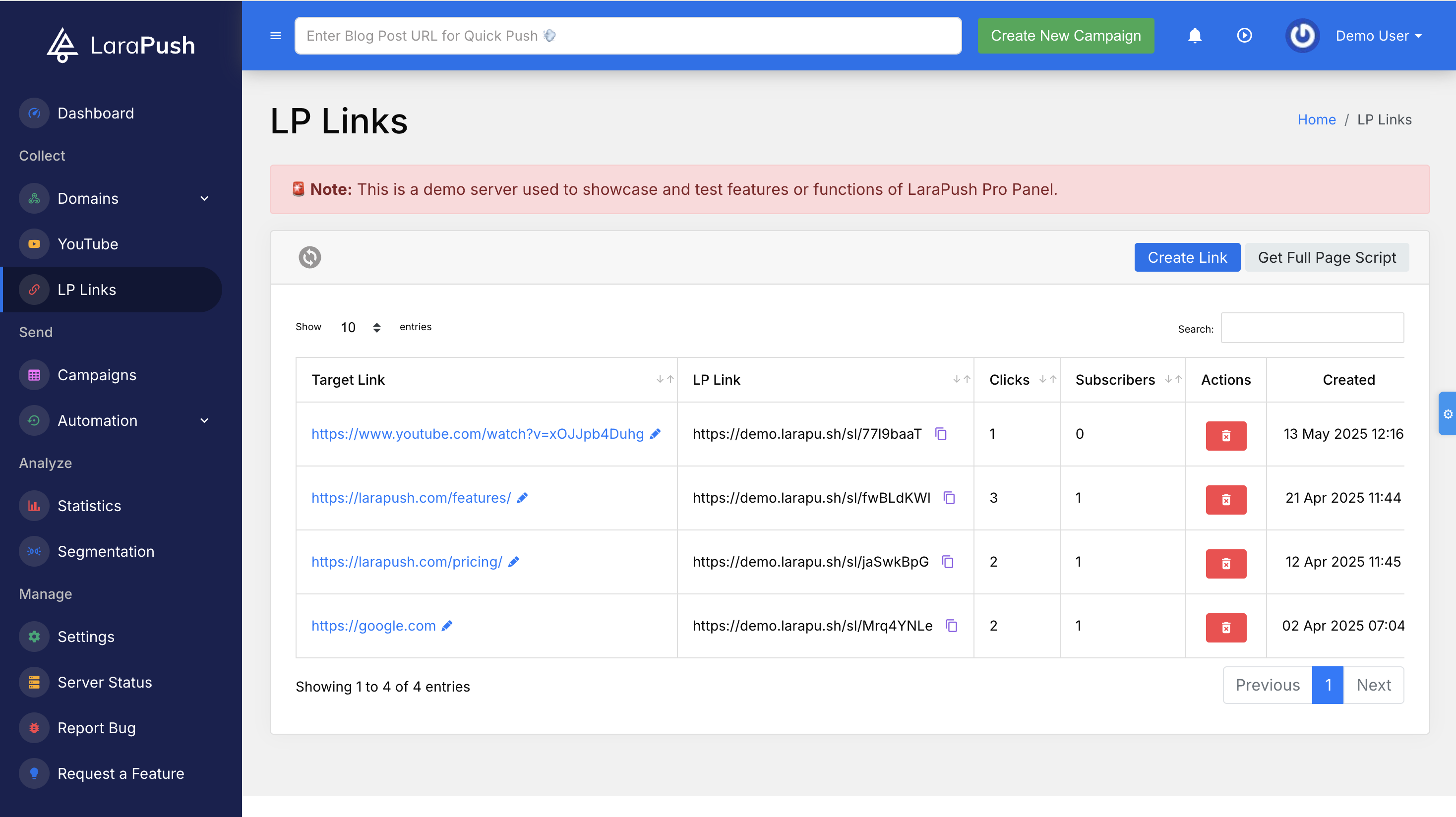 lp links